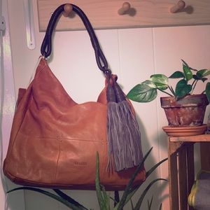 Abbacino Brown Boho Leather Handbag